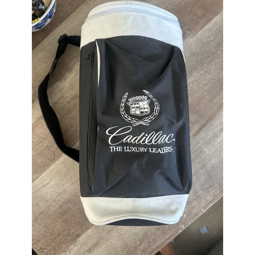 Cadillac The Luxury Leader Insulated Cooler Duffel Bag Black And White